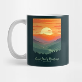 Great Smoky Mountains national park vintage travel poster Mug